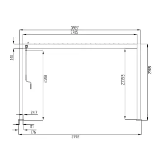 Беседка Rota 3 - 3х4 м, крыша open/close (механическая), антрацит — фото 18