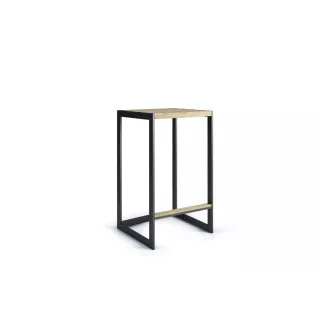 Садовый барный стул низкий Garden Bar Chair Low ALU-A тик