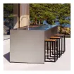 Садовый барный стул низкий Garden Bar Chair Low ALU-A тик — фото 4