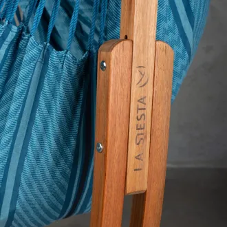 Стійка із кріслом-гамаком LA SIESTA Udine organic колір Blue Zebrа — фото 6