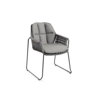 Крісло вуличне Rivera Dining Chair, світло-сірий — фото 5