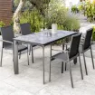 Обідній комплект DIAMOND anthracite + 4 стільці текстилен — фото 2