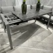 Стол раскладной CUBIC 150/210 серебро/антрацит