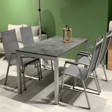 Вуличний стіл CUBIC 160 срібло/антрацит