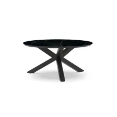 Вуличний круглий стіл OMNIGO, 150 Ø CM TRESPA MARBLE, антрацит