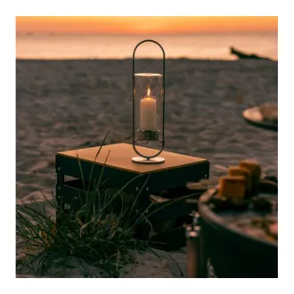 Підсвічник Oval Candle 35 см, срібло