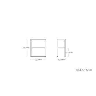 Полиця OCEAN SKID 60х30х65 см, антарцит, алюміній — фото 3