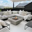 Стіл з каміном WESTPORT 86x86x37 см