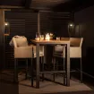 Стіл барний з каміном Monte Vari 180x80x107 см, антрацит, тик — фото 3