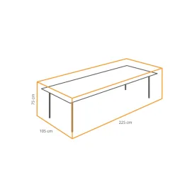Захисний чохол для столу більше 220 см, 225x105x75 см — фото 2