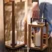 Светильник уличный садовый Candle Sam 15х16, 5х32 см, Матовый королевский серый, Тик — фото 3