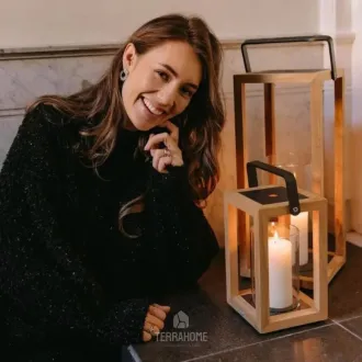 Светильник уличный садовый Candle Sam 15х16, 5х32 см, Матовый королевский серый, Тик — фото 5