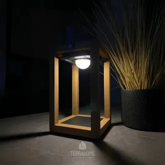 Світильник вуличний садовий Mr Solar Tom 15х15х26 см, Матовий королівский сірий, Тик