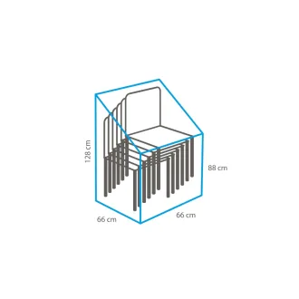 Защитный чехол для штабельных стульев 66x66x128/88 см — фото 5