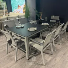 Вуличний стіл CUBIC 220 срібло/антрацит