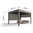 Альтанка Rota 3,6х3,6 м, дах open/close (механічний), антрацит — фото 9