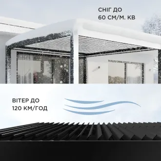 Беседка Rota 3х3 м, крыша open/close (механическая), антрацит — фото 7
