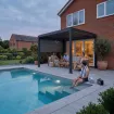 Беседка Rota 3х3 м, крыша open/close (механическая), антрацит