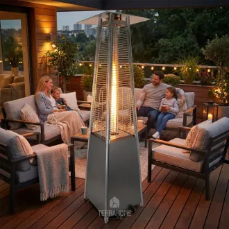 Уличный газовый обогреватель Activa Pyramide Cheops II Grey-Black 9,3 кВт