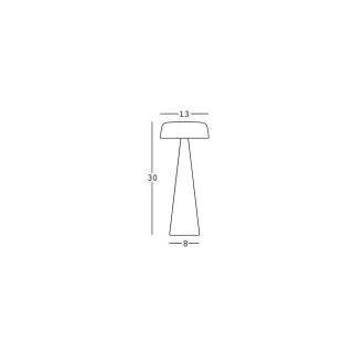 Світильник вуличний садовий FADE TABLE HIGH LAMP 13x30см, GRANITE — фото 7