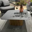 Журнальный столик Savona 80x80 см з солнечной панелью, антрацит - тик