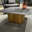 Журнальный столик Savona 80x80 см з солнечной панелью, антрацит - тик — фото 2