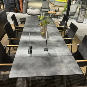 Стіл розкладний Squid 210/250/290х100 антрацит, cтільниця Concrete effect