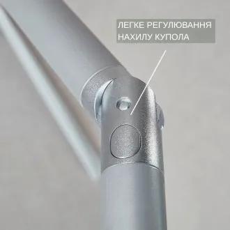 Зонт с центральной опорой EASY PUSH, Ø 300 см, silver / mottled anthracite — фото 4
