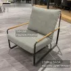 Крісло Merano, Антрацит-тик, Soft grey mixed weave — фото 4