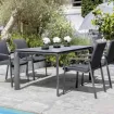 Обідній комплект DIAMOND anthracite + 4 стільці