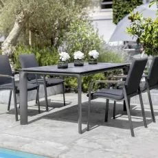 Обеденный комплект DIAMOND anthracite + 4 стула