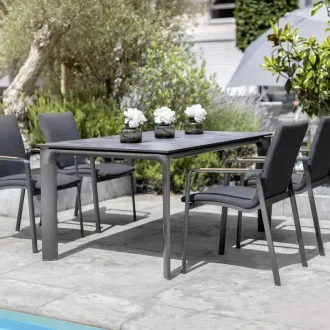 Обідній комплект DIAMOND anthracite + 4 стільці
