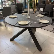 Вуличний круглий стіл ORBITAL120 Ø cm, TRESPA MARBLE