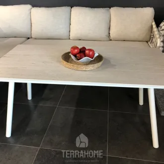 Уличный стол Natal Lounge Dining Table 150x80 см, Dekton Marmorio Creme White — фото 2