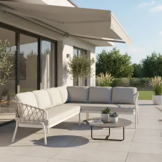 Лаунж-комплект Natal Lounge Dining Set Right Creme White