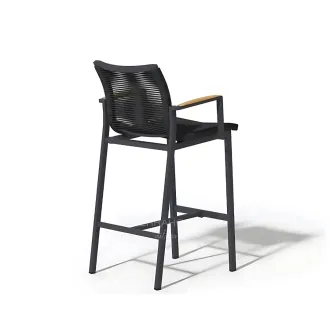 Стілець барний Foxx Teak Rope Bar Chair Charcoal — фото 6