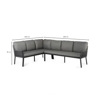 Лаунж-комплект Liv Lounge Dining Set Left , антрацит — фото 10