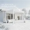 Альтанка Alvaro 3,6x4 м, дах open/close (механічний), білий — фото 6