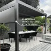 Альтанка Alvaro 3,6x8 м, дах open/close (механічний), антрацит — фото 6