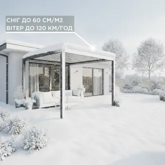 Альтанка Alvaro 3,6x8 м, дах open/close (механічний), антрацит — фото 4