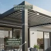 Беседка Villa 3х4 м, крыша open/close (электрическая) + LED (холодный свет), антрацит — фото 3