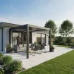 Беседка Villa 3х4 м, крыша open/close (электрическая) + LED (холодный свет), антрацит — фото 2