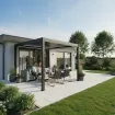 Беседка Villa 3х4 м, крыша open/close (электрическая) + LED (холодный свет), антрацит