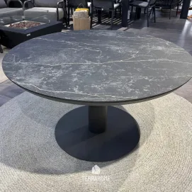 Вуличний круглий стіл Moreno Low Dining Table 120 Ø см, TRESPA MARBLE, Charcoal — фото 2
