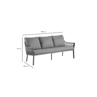 Диван Liv Lounge Charcoal 3-х місний — фото 10