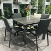 Стіл Diamond 95х95 см Anthracite з HPL столешнею Titan Anthracite