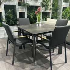Стіл Diamond 95х95 см Anthracite з HPL столешнею Titan Anthracite
