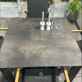 Стіл Diamond 95х95 см Anthracite з HPL столешнею Titan Anthracite — фото 2