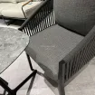 Балконний набор стол Tripe Grit effect + 2 кресла Avero Carbon Grey — фото 3