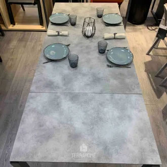 Стіл розкладний PRANZO 160-210x90 антрацит, столешня Concrete effect — фото 5